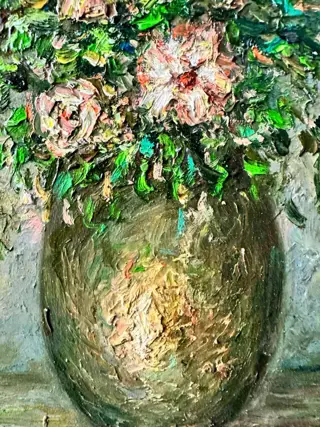 Muzo (XXème siècle) - Bouquet vase ovale