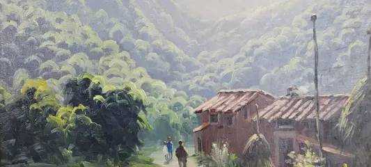 J. Serrat Calvo (1900-?) - Paisaje de Olot
