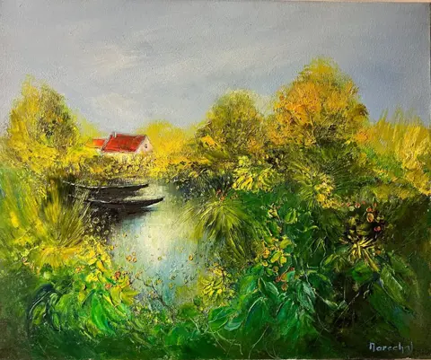 Francis Marechal (1952 - ) - Deux barques