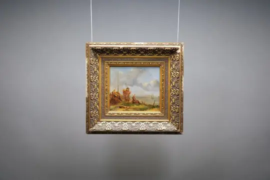 Dutch school (XIX) - Figures by the sea