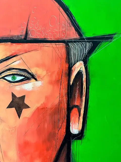 Juan Cook (1948 - ) - Arlequin à la cigarette