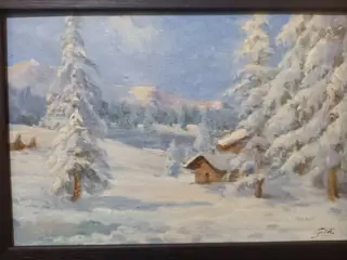 Lucia Crotti (1877-1960) (NO RESERVE) - Paesaggio innevato