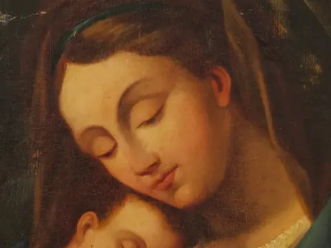 Scuola italiana (XIX) - Madonna con bambino