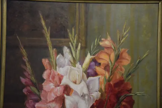 Jean-Baptiste Coene (1805-c.1850) - Nature morte aux pêches et aux glaïeuls