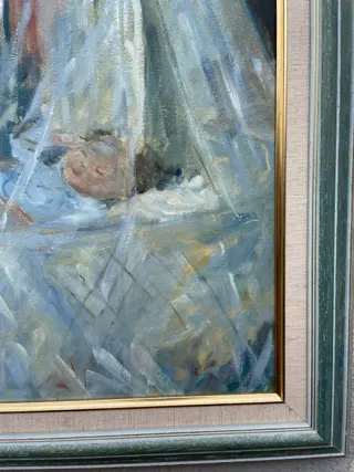 French school XX century - Femme avec petit enfants