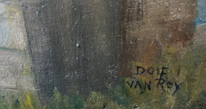 Dolf Van Roy (1858-1943) - Binnenplaats