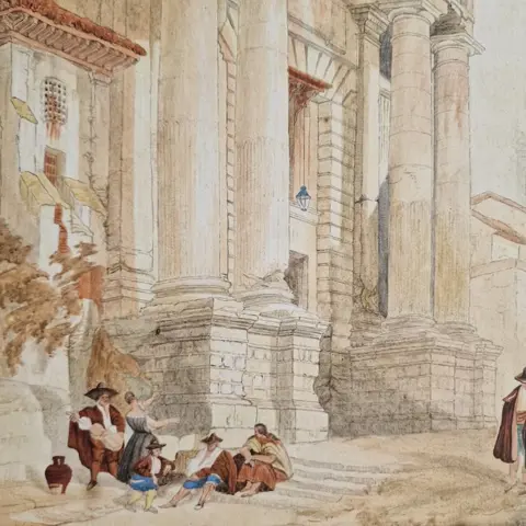 Scuola europea (XIX), da David Roberts - La Puerta del Puente, Cordoba