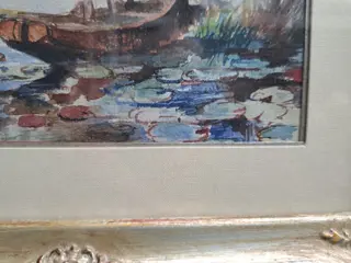 Willem Elisa Roelofs jr. (1874-1940) - Visserboot in het riet