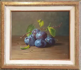 B.W.A.(XXI) - Stilleven van pruimen