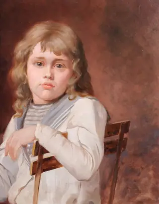 F. Pereyron (XIX-XX) - Portrait of a child