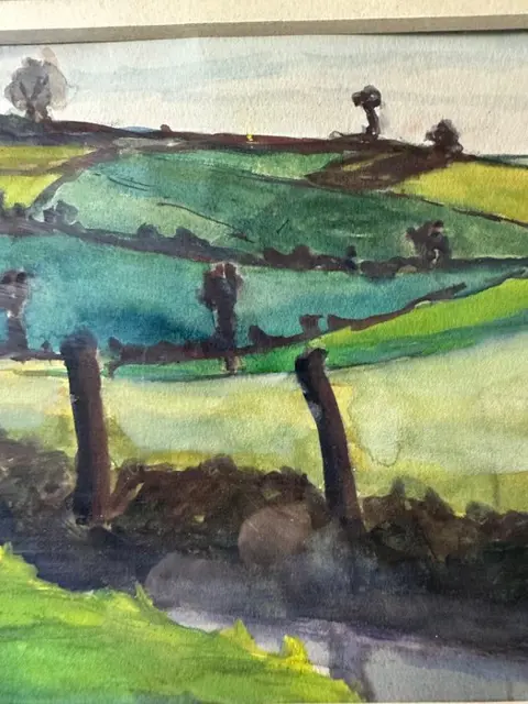 Peradon pierre-edmond (1893 - 1981) - Champs autour de Courseulles