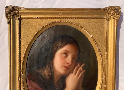 Scuola romantica (1820 ca.) - Fanciulla in preghiera