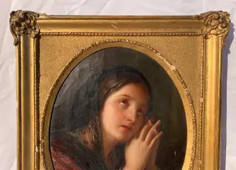 Scuola romantica (1820 ca.) - Fanciulla in preghiera