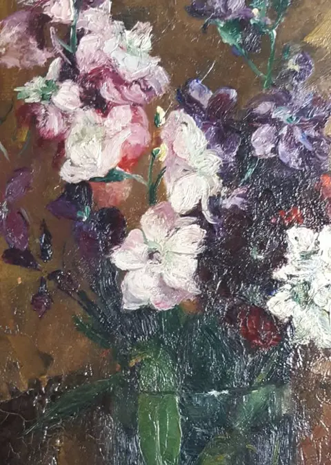 Hollandse school (XX) - Stilleven met Bloemen in Vaas