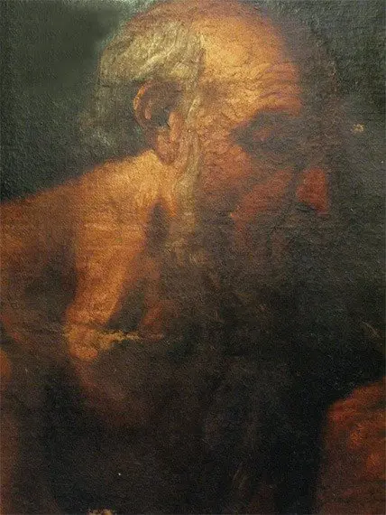 Flemish School . (XVII-XVIII ) Circle of Jacob Jordaens - Study of a bust of a man playing the flute