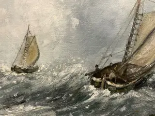 Jan Zwaan - Zeilboten op de golven