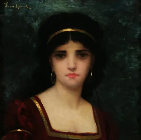 Paul Désiré Trouillebert (1831-1900) - Portrait of a mysterious woman
