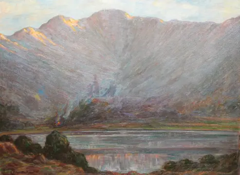 Ramon Palmarola Romeu (1877-1954) - Paisaje con lago