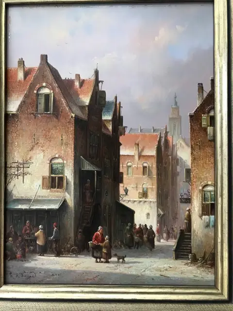 Lion Arie Feijen (1947) - 19e eeuws stadsgezicht