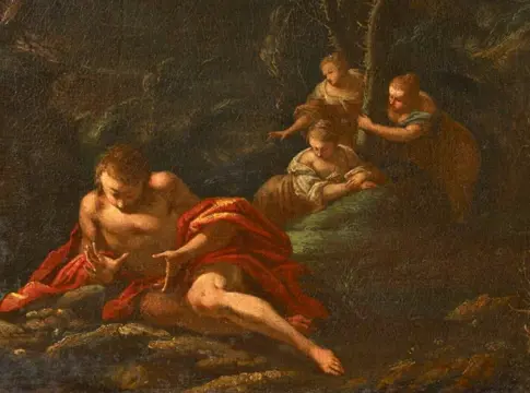 Italian School (XVIII) - Narziß an der Quelle