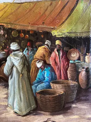 Spanish school (XX) dans le goût de Luigi Mayer - Scène orientaliste