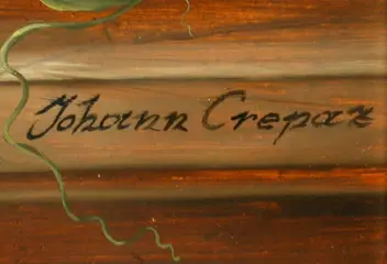 Hans Crepaz (1938) - Stillleben mit Blumen und Schmetterling