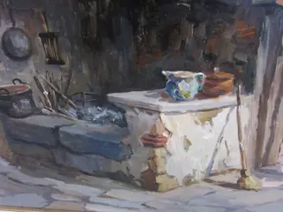 Raffaele Lopez (1921-1995) - interno di casolare