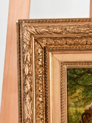 Otto Scheuerer (1862-1934) - Een pauw, haan en kippen