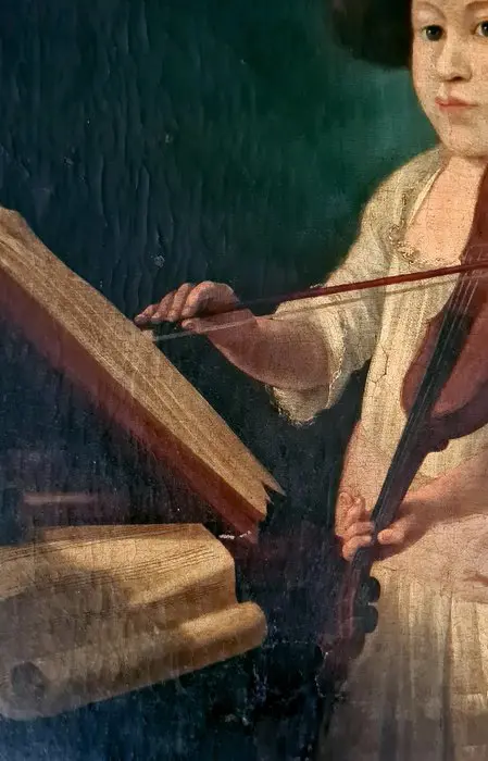 Dutch school (XVIII-XIX) - Kind met viool