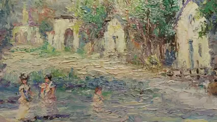 A. Alexandre (1925) - Paisaje con figuras