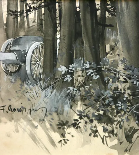 Fritz Gareis (1872-1925) - Verliebtes Paar in einem Wäldchen