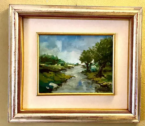 Pittore Lombardo - Paesaggio(NO RESERVE)