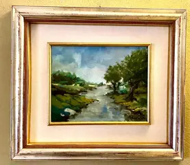 Pittore Lombardo - Paesaggio(NO RESERVE)