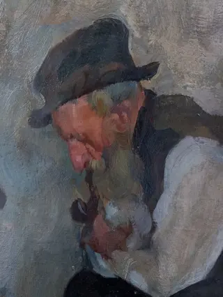 German School (XX) - Old Man with A Pipe