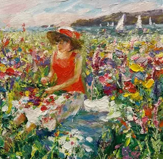 Anatoly Belonog (1946) - Parmi les Fleurs au bord de Mer