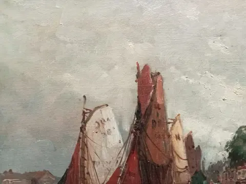 Jean Thery (XIX-XX) - Havengezicht Bolsward