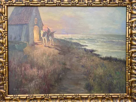 Albert Isidore De Vos (1868-1950) - Ezel aan de duinen