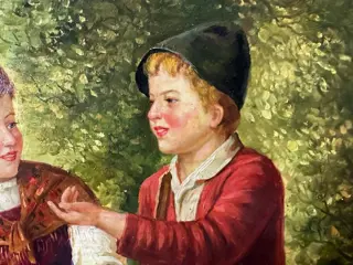 William Hodgkins (1952-) - Ecolières au lampions