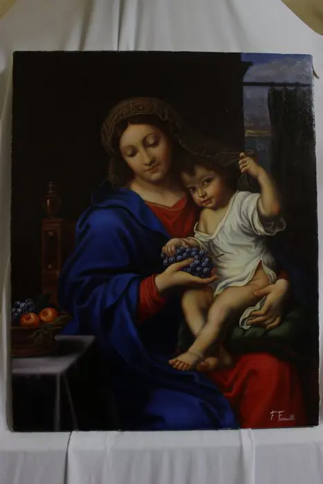 Francesco Farinelli (XX) - Madonna del grappolo, da Pierre Mignard