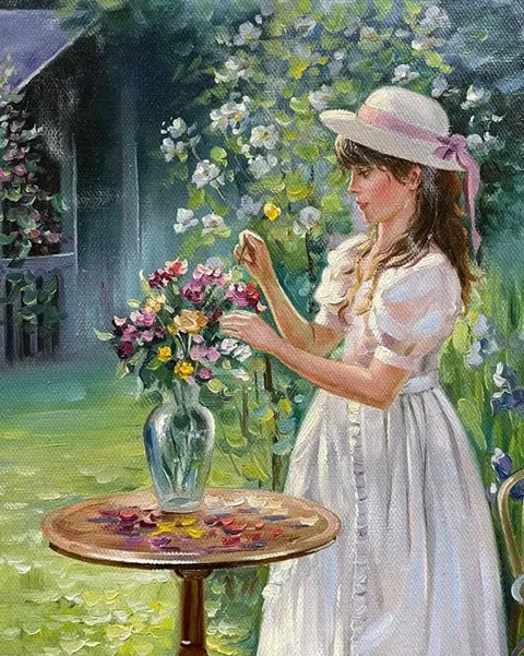 Ekaterina Dzuba (1982) - Fillette au Bouquet