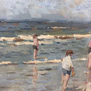 Van Noort (XX-XXI) - Kinderen aan het strand van Zandvoort