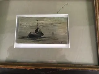 WGF Jansen (1871-1949) - Bomschuiten op het strand