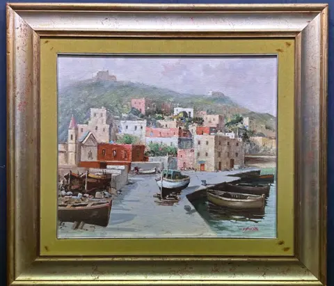 Goffredo Villa (1922-?) - Baia dal porticciolo