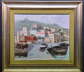 Goffredo Villa (1922-?) - Baia dal porticciolo