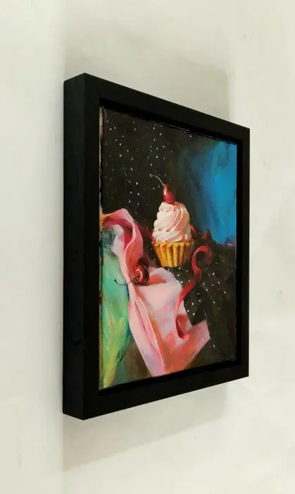 N. Velikaya (XXI) - Stilleven met taartje en kersen