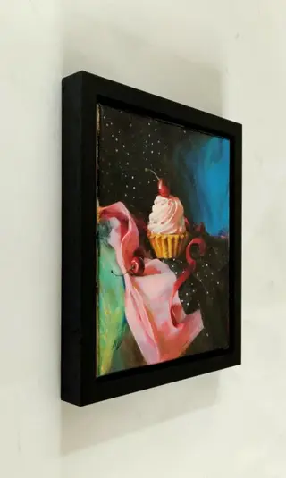 N. Velikaya (XXI) - Stilleven met taartje en kersen