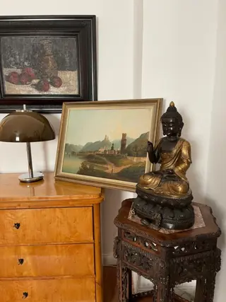 Deutsche Schule (XIX-XX) - Oberwesel am Rhein mit Burg Ruine Schönburg