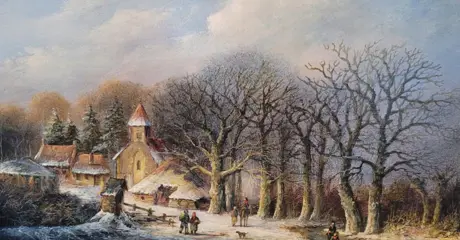 Thomas Heesakkers (1946- ) - Winters landschap