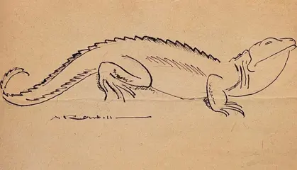 Auguste Roubille (1872-1955) - Iguane