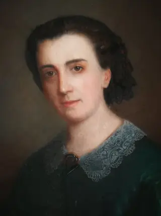 Hollandse school . (XIX) - Portret dame